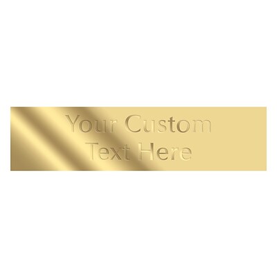 Custom Metal Engraved Mountable Plate, Gold or Silver, 2 x 8
