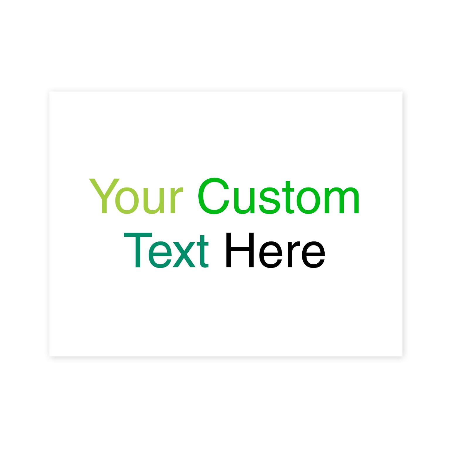 Custom Plastic Full Color Print Mountable Sign, 6 x 8