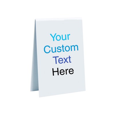 Custom Plastic Full Color Print Table Tent Sign, 6 x 4