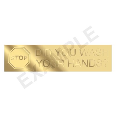 Custom Metal Engraved Mountable Plate, Gold or Silver, 2" x 8"
