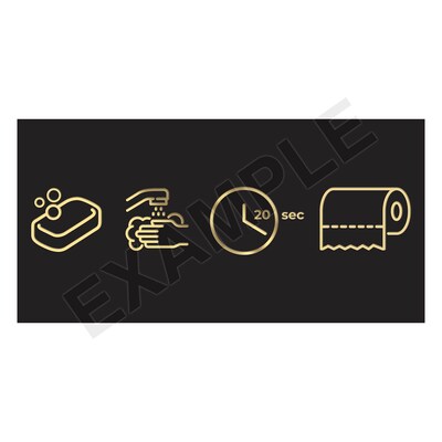 Custom Metal Engraved Mountable Plate, Black/Gold, 4 x 8