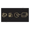 Custom Metal Engraved Mountable Plate, Black/Gold, 4 x 8