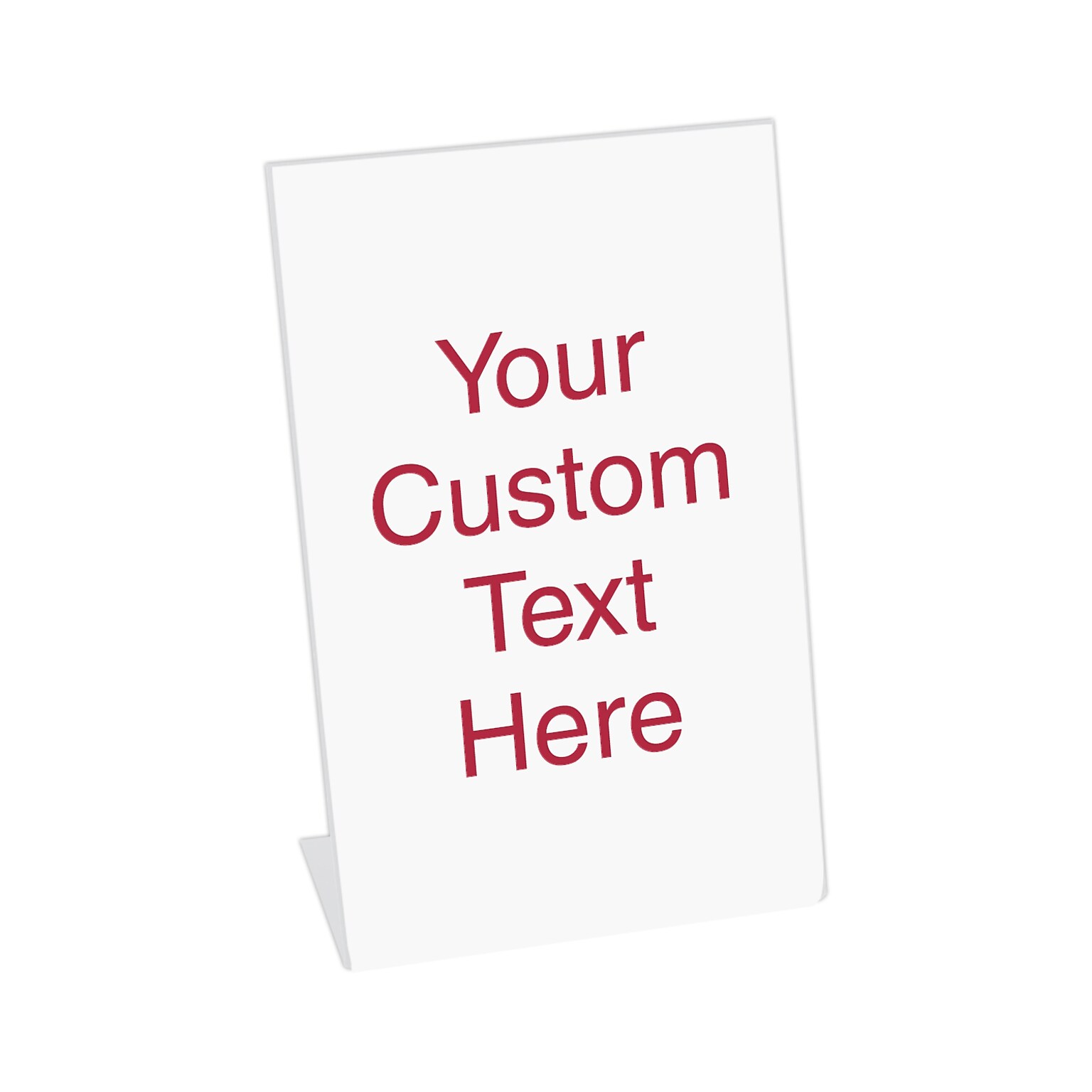 Custom Plastic Engraved Table Pedestal Sign, Stop the Spread, 8 x 6