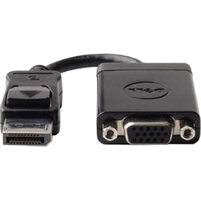 Dell™ 470AANJ DisplayPort to VGA Video Adapter, Black