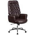 Flash Furniture High Back Traditional Tufted Leather Executive Swivel Chair with Arms (BT444BN)
