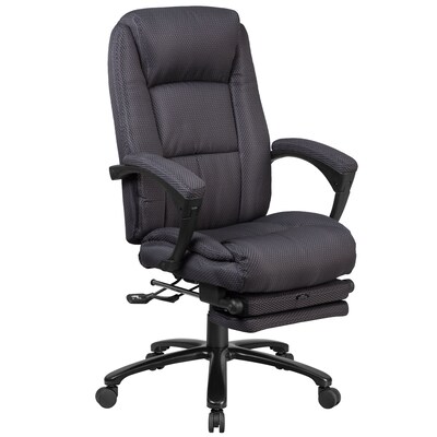 Flash Furniture High Back Fabric Executive Reclining Swivel Office Chair with Comfort Coil Seat Springs (BT90288HGY)