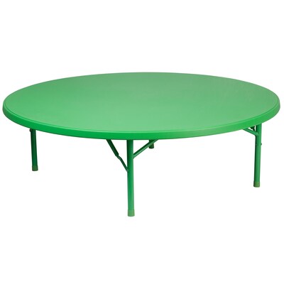 Flash Furniture 60 Round Kids Plastic Folding Table (RB60RKIDGN)