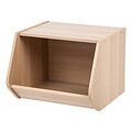 IRIS® Modular Wood Stacking Open Storage Box, Light Brown
