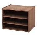 IRIS® Modular Wood Storage Organizer Cube Box w/ Adjustable Shelves, Dark Brown