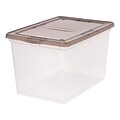 IRIS® 68 Quart Clear Storage Box with Gray Lid, 6 Pack