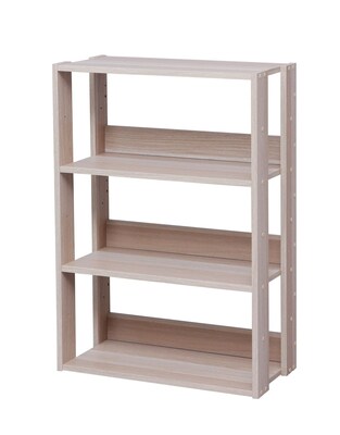 IRIS® Mado 3-Shelf Open Wood Shelving Unit, Light Brown (596228)