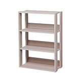 IRIS® Mado 3-Shelf Open Wood Shelving Unit, Light Brown (596228)