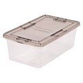 IRIS® 6 Qt. Clear Storage Box w/ Gray Lid, 6 Pack