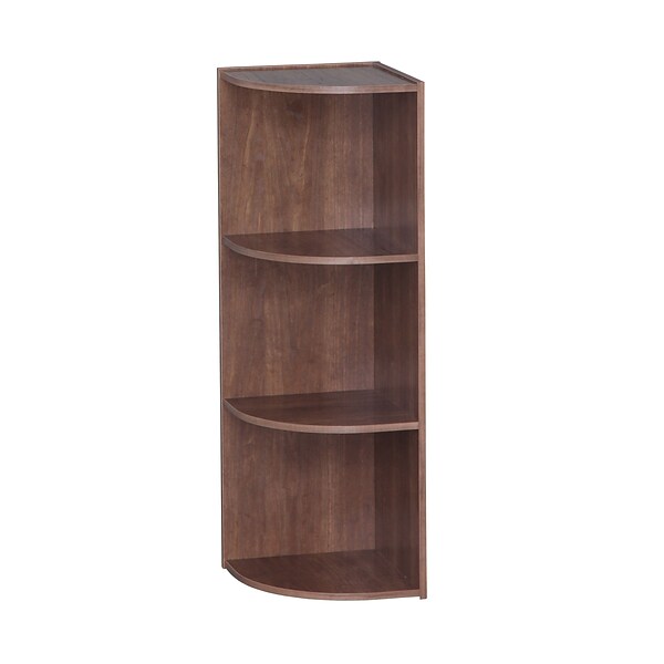 IRIS® 3-Tier Corner Curved Shelf Organizer, Brown