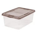IRIS® 17 Quart Clear Storage Box with Gray Lid, 12 Pack