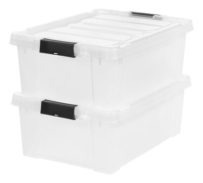 IRIS® Store-It-All Tote 10 Gallon, 2 Pack, Clear