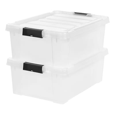 IRIS® Store-It-All Tote 10 Gallon, 2 Pack, Clear