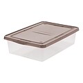 IRIS® 28 Quart Clear Storage Box with Gray Lid, 10 Pack