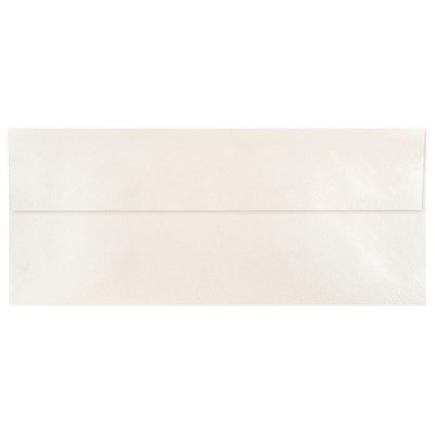 JAM Paper Open End #10 Business Envelope, 4 1/8 x 9 1/2, Metallic Opal, 50/Pack (V018287I)