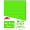 JAM Paper Shipping Labels, Half Page, 5 1/2 x 8 1/2, Neon Green,  2 Labels/Sheet, 25 Sheets/Pack (