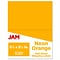 JAM Paper Shipping Labels, Half Page, 5 1/2 x 8 1/2, Neon Orange,  2 Labels/Sheet, 25 Sheets/Pack