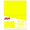 JAM Paper Shipping Labels, Half Page, 5 1/2 x 8 1/2, Neon Yellow,  2 Labels/Sheet, 25 Sheets/Pack