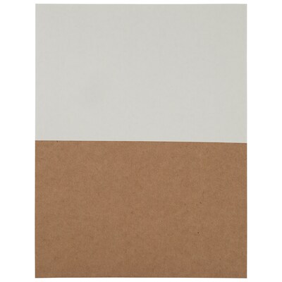 JAM Paper Shipping Labels, Half Page, 5 1/2" x 8 1/2", Brown Kraft, 2 Labels/Sheet, 25 Sheets/Pack (359430338)