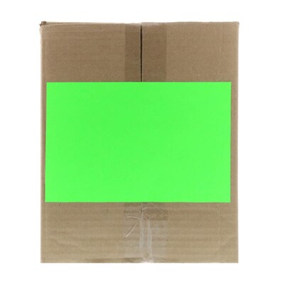 JAM Paper Shipping Labels, Half Page, 5 1/2" x 8 1/2", Neon Green,  2 Labels/Sheet, 25 Sheets/Pack (359429626)