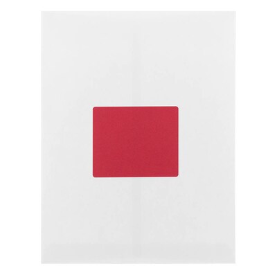 JAM Paper Laser/Inkjet Address Label, 3 3/8" x 4", Red, 6 Labels/Sheet, 20 Sheets/Pack (14516067)