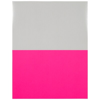 JAM Paper Shipping Labels, Half Page, 5 1/2" x 8 1/2", Neon Pink,  2 Labels/Sheet, 25 Sheets/Pack (359429629)