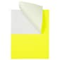 JAM Paper Shipping Labels, Half Page, 5 1/2" x 8 1/2", Neon Yellow,  2 Labels/Sheet, 25 Sheets/Pack (359429627)