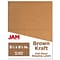 JAM Paper Shipping Labels, Half Page, 5 1/2 x 8 1/2, Brown Kraft, 2 Labels/Sheet, 25 Sheets/Pack (