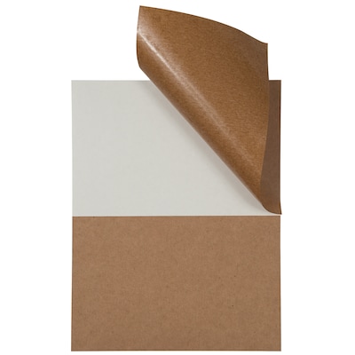 JAM Paper Shipping Labels, Half Page, 5 1/2" x 8 1/2", Brown Kraft, 2 Labels/Sheet, 25 Sheets/Pack (359430338)