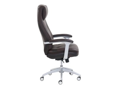 Beautyrest Royo Ergonomic Leather Executive Big & Tall Chair, 400 lb. Capacity, Brown (51449)