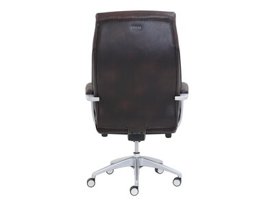 Beautyrest Royo Ergonomic Leather Executive Big & Tall Chair, 400 lb. Capacity, Brown (51449)