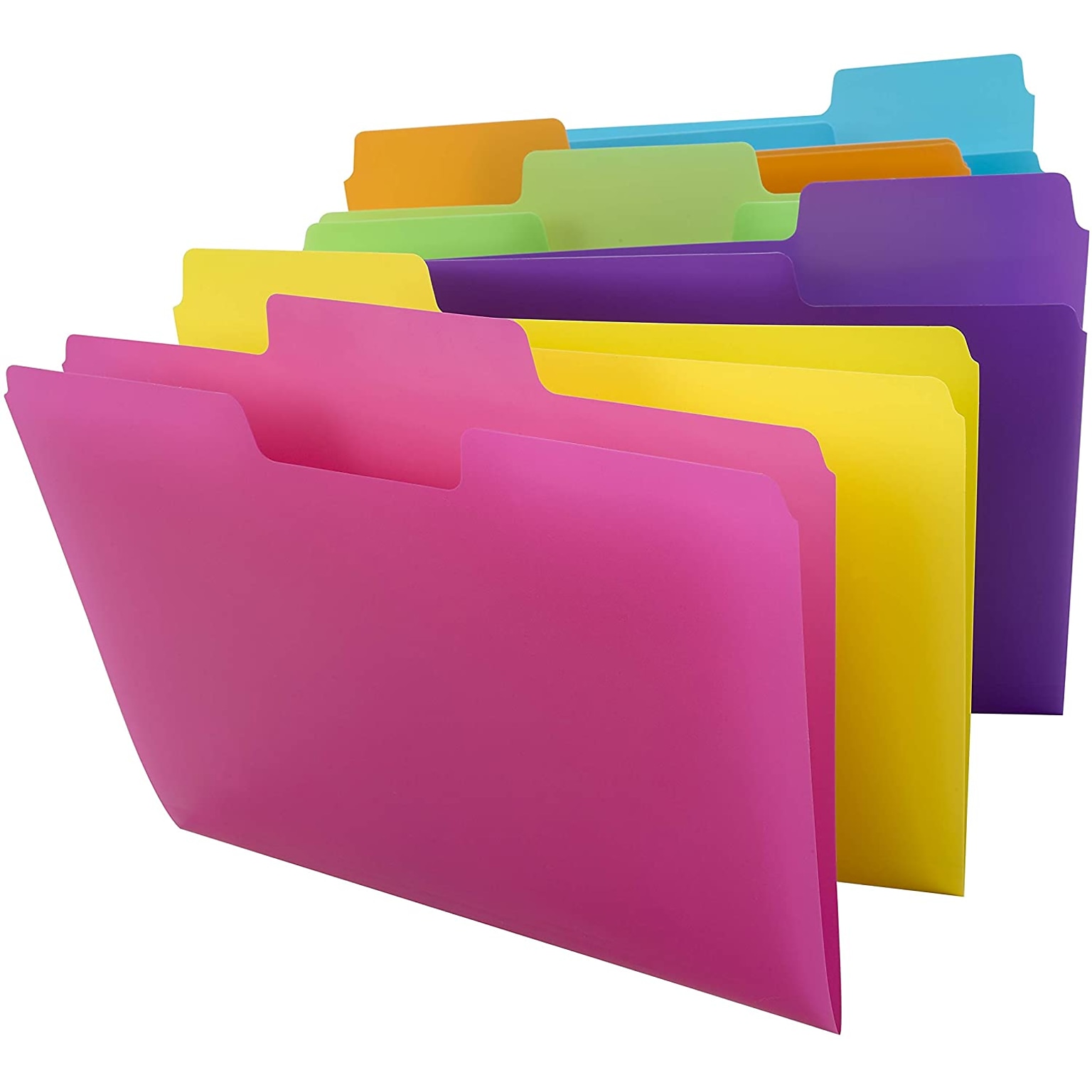 Smead SuperTab File Folder, 1/3-Cut Tab, Letter Size, Assorted, 18/Pack (10515)
