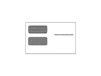 TOPS 2020 Pressure Seal Double Window Tax Form Envelopes, White, 200/Pack (7535ES-S)