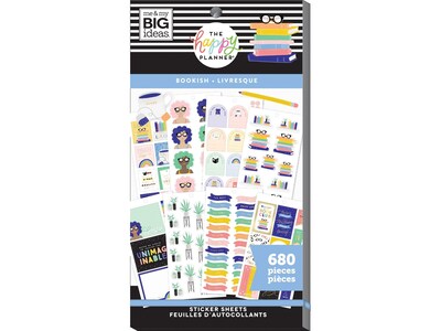 The Happy Planner me and my BIG ideas Stickers, Bookish, 680/Pack (PPSV-193-3048)