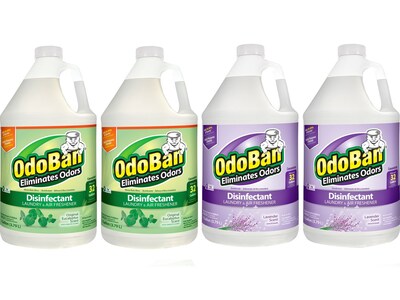 ODOBAN Disinfectant Concentrate, Lavender/Original Eucalyptus, 128 Fl. oz., 4/Carton (91EUCLAVGPK-STP)
