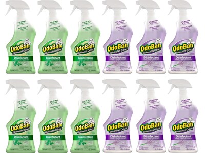 ODOBAN Disinfectant Spray, Original Eucalyptus/Lavender, 32 Fl. oz., 12/Carton (91EUCLAVSPK-STP)