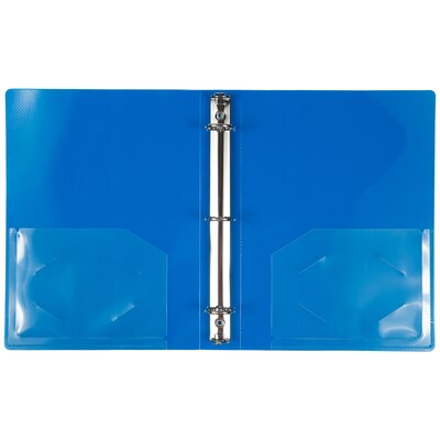 JAM Paper Plastic Mini 1 3-Ring Binder, Blue (751TM1BU)