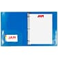 JAM Paper Plastic Mini 1" 3-Ring Binder, Blue (751TM1BU)