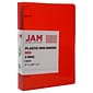 JAM Paper 1" 3-Ring Mini Binders, Red (751TM1RE)