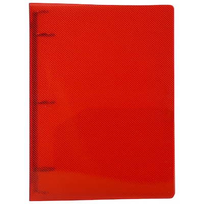 JAM Paper Plastic Mini 1" 3-Ring Binders, Red, 24/Pack (751TM1REA)