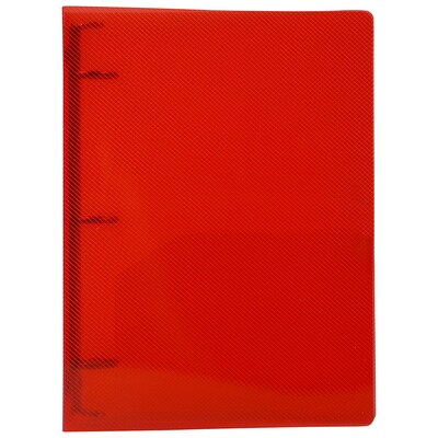 JAM Paper Plastic Mini 1" 3-Ring Binders, Red, 24/Pack (751TM1REA)