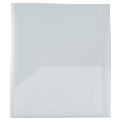 JAM Paper 10-Pocket Heavy Duty Folders, Clear, 3/Pack (389MP10clc)