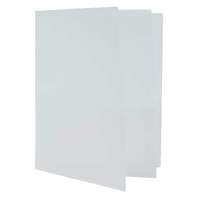 JAM Paper 4-Pocket Heavy Duty Folders, Clear, 2/Pack (389MP4cl)