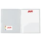 JAM Paper 4-Pocket Heavy Duty Folders, Clear, 2/Pack (389MP4cl)