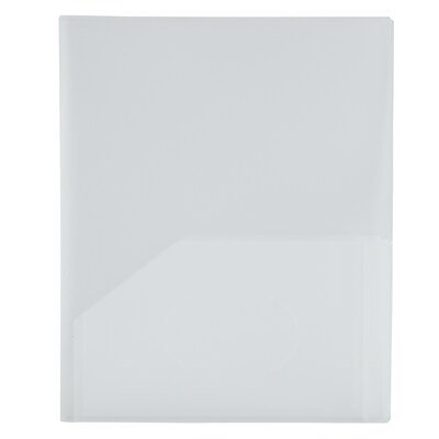 JAM Paper 4-Pocket Heavy Duty Folders, Clear, 2/Pack (389MP4cl)