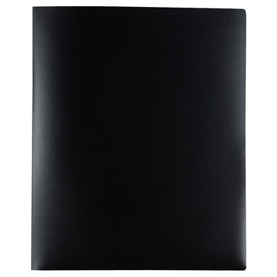 JAM Paper 6-Pocket Heavy Duty Folders, Black, 72/Pack (389MP6bl1a)